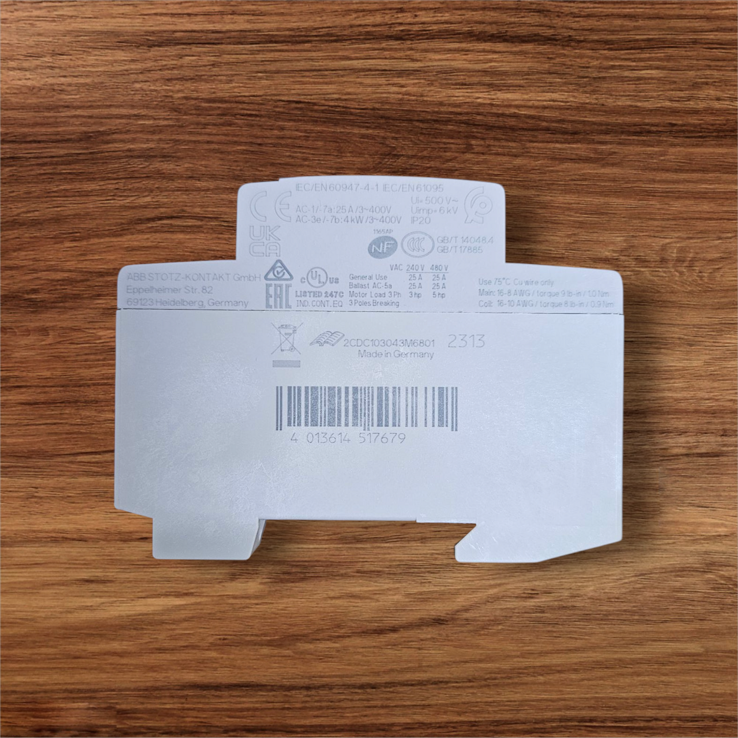 ABB Contactor ESB25-40N-01, 24VAC/DC