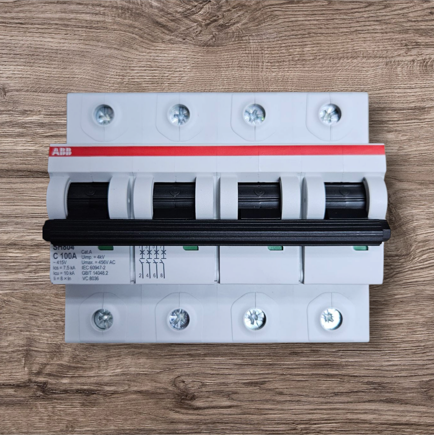 ABB SH804, MCB 4 Pole, C100A, 10KA