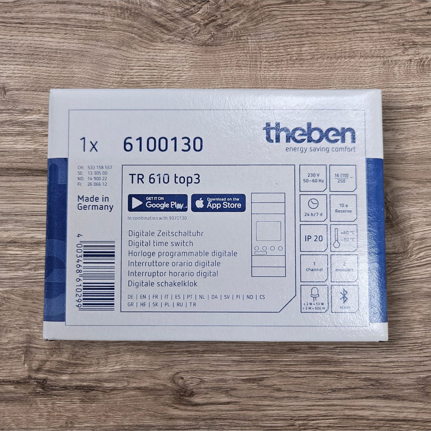 Theben TR610 top3 Digital Time Switch 6100130