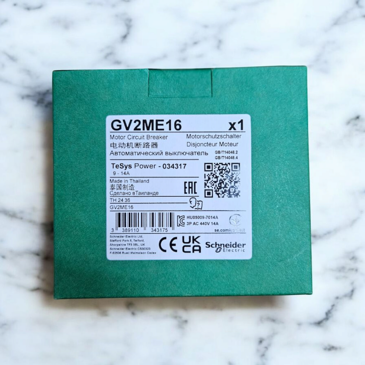 Schneider GV2ME16, 9-14A Motor Circuit Breaker