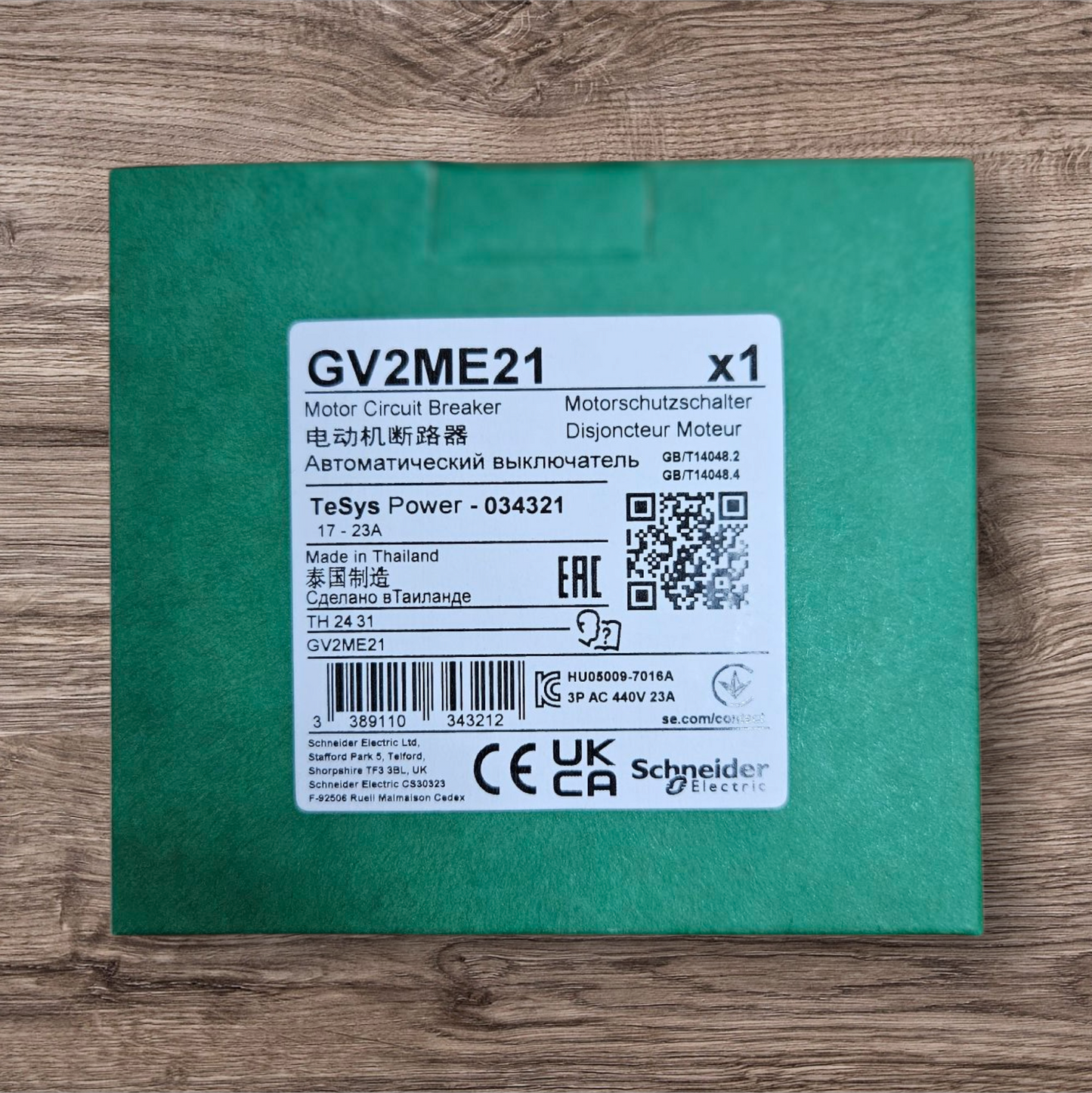 Schneider GV2ME21, 17-23A Motor Circuit Breaker