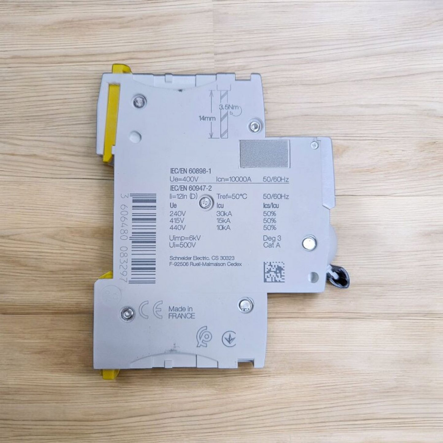 Schneider MCB, IC60H, A9F85340, 3 Pole, D40