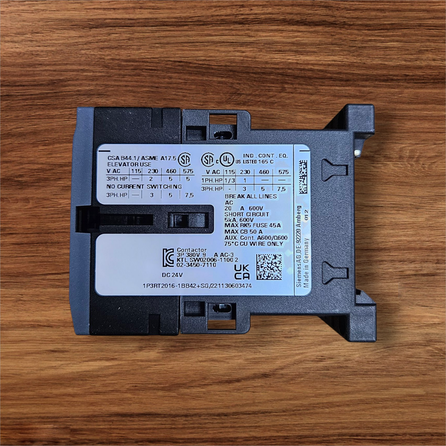 Siemens Magnetic Contactor 3RT2016-1BB42