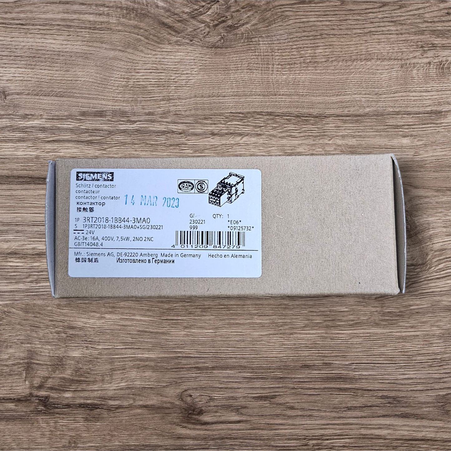 Siemens Magnetic Contactor 3RT2018-1BB44-3MA0