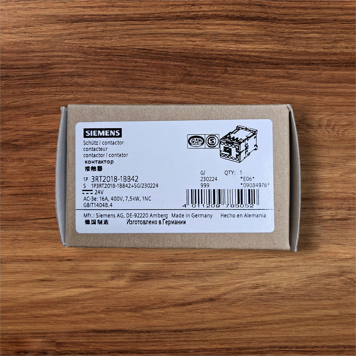 Siemens Magnetic Contactor 3RT2018-1BB42