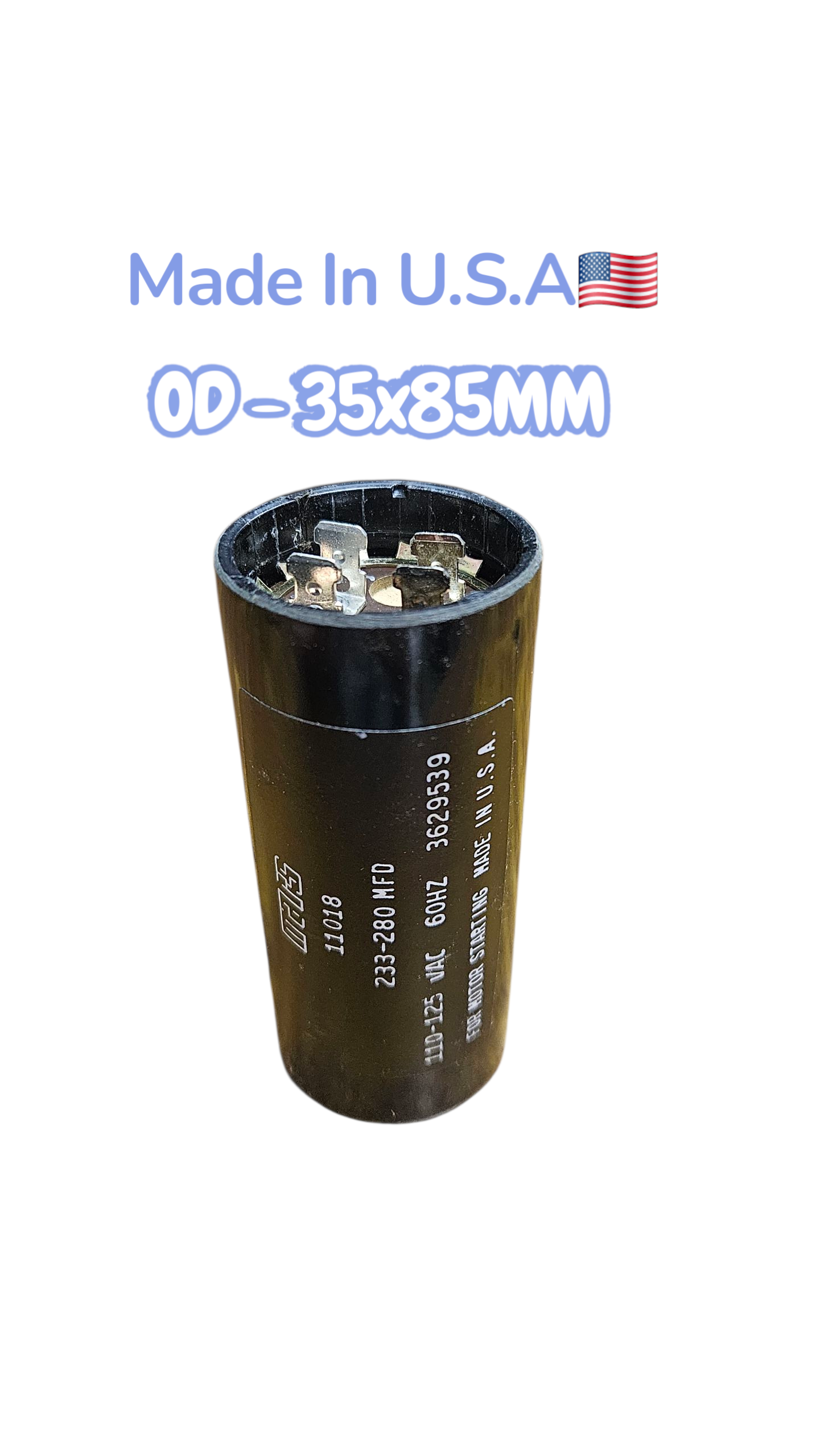 Mars Motor Starting Capacitor 110-125VAC 233-280MFD