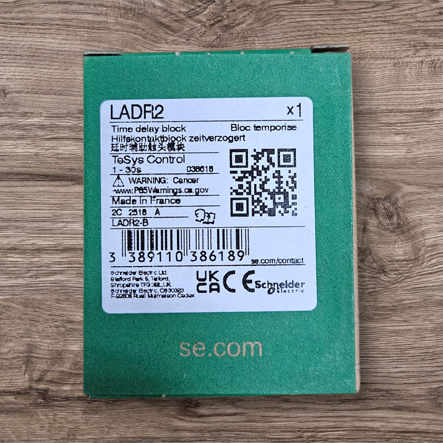 Schneider LADR2 Off Delay Time Block