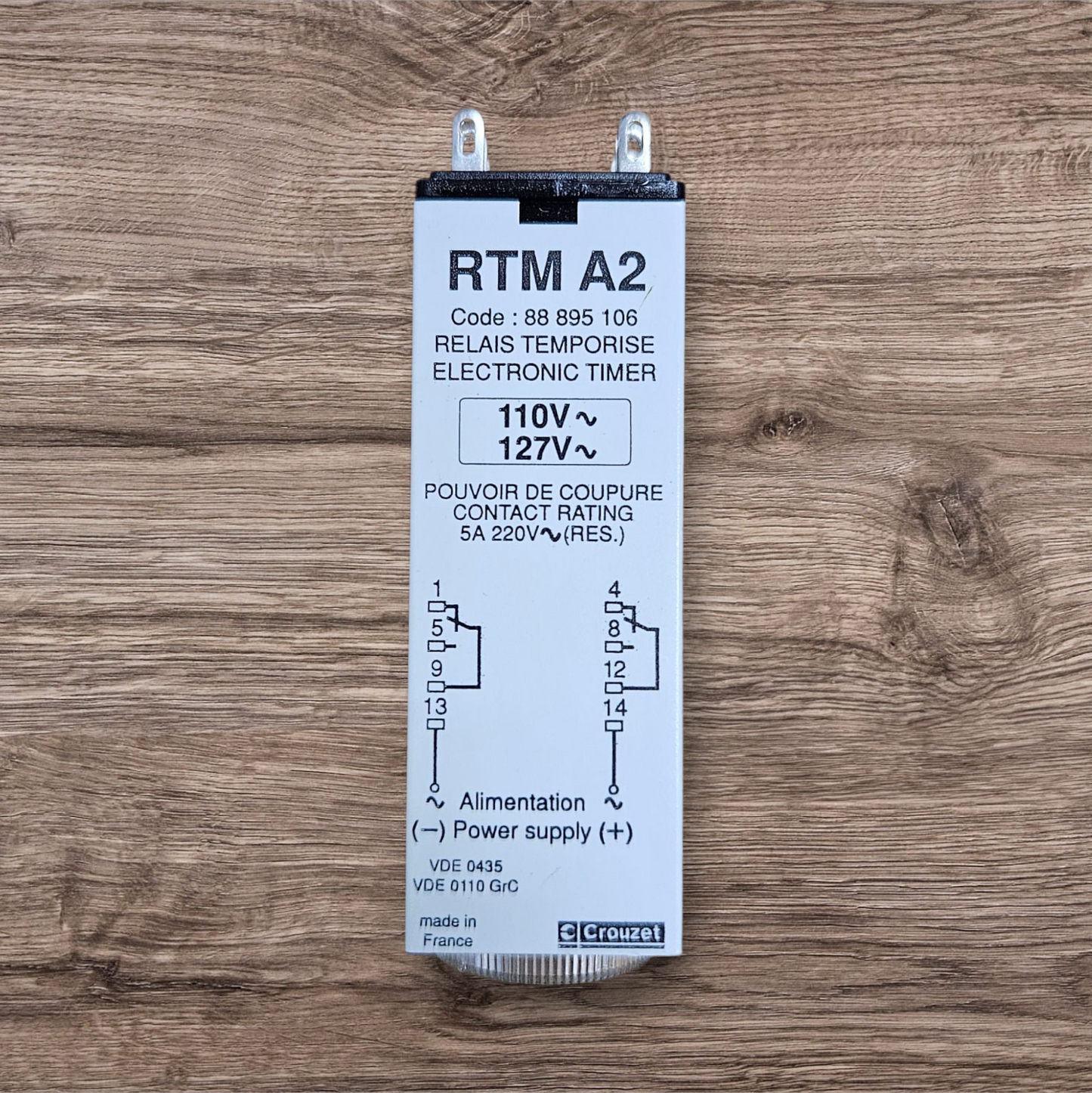 Crouzet Timer Relay RTMA2 110V-127VAC Code: 88 895 106