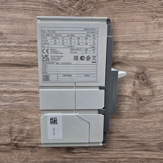 ABB MCCB XT1C 160 3 POLE 63A 25KA