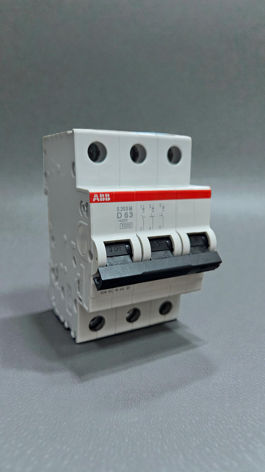 ABB S203M-D63, 3 Pole, 63A, 10kA