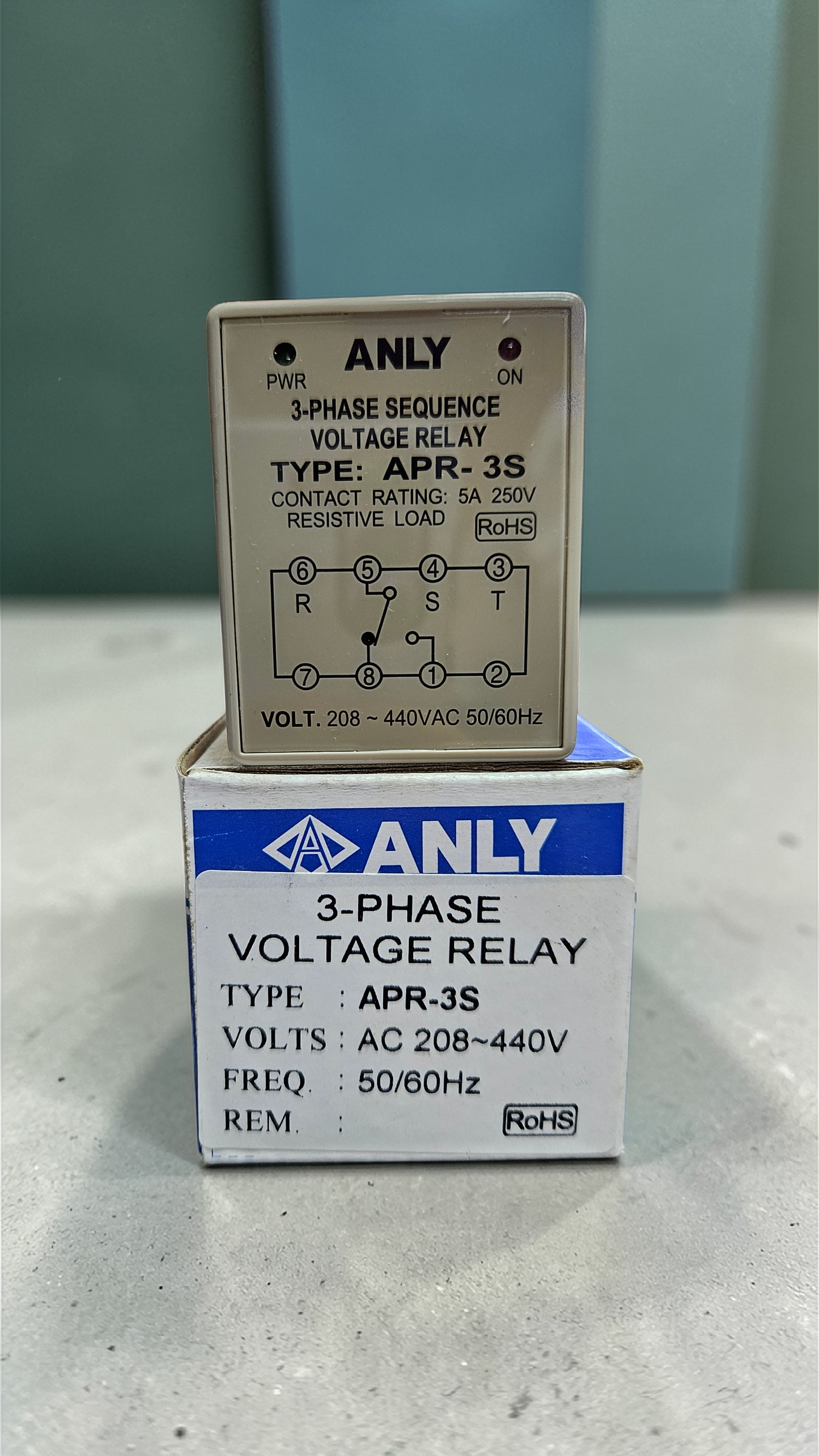ANLY 3 Phase Sequence Voltage Relay APR-3S, 208~440V