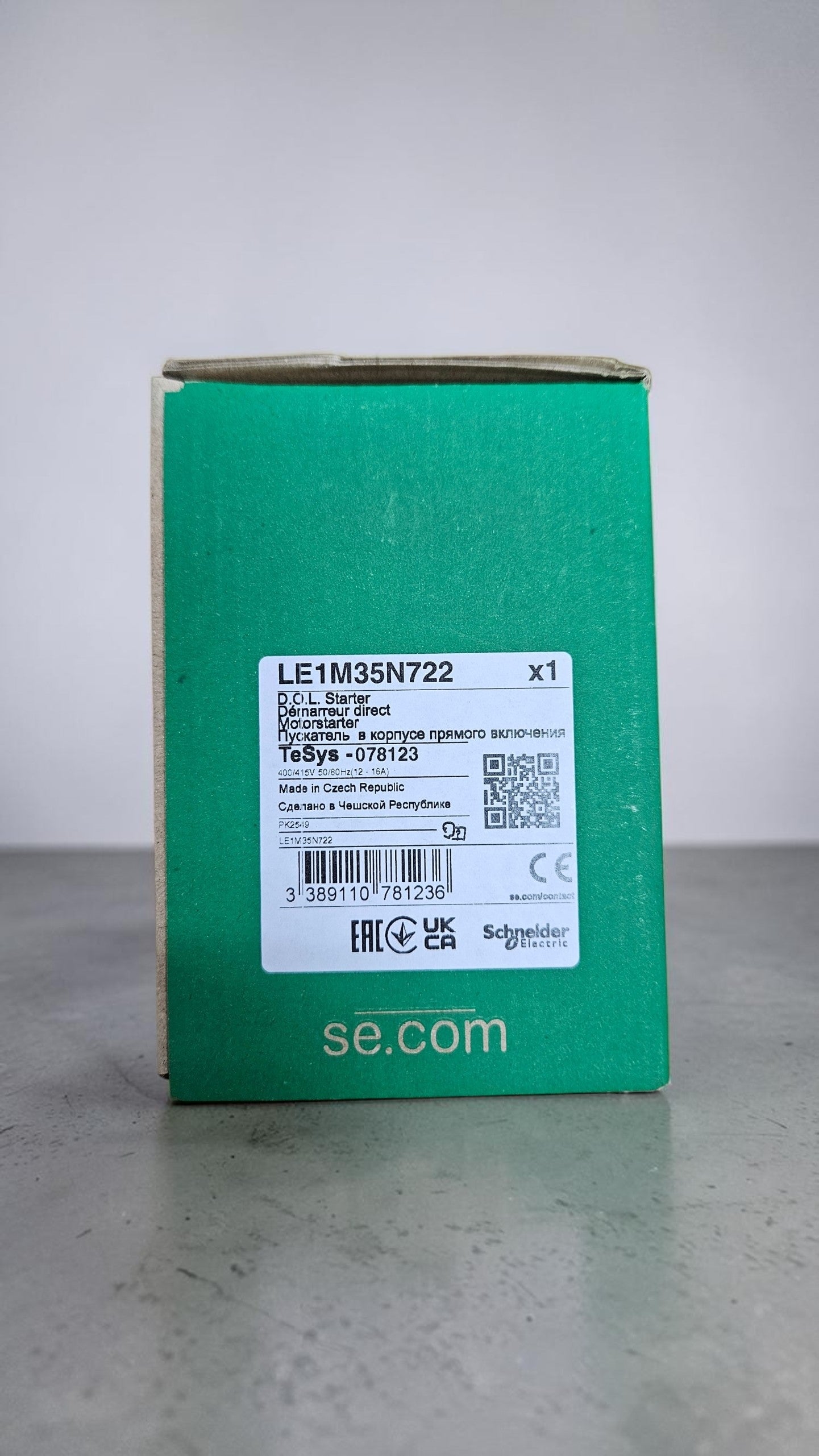 Schneider DOL Starter LE1M35N722, 415V, 12-16A