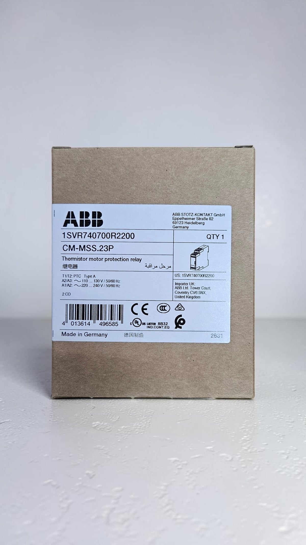 ABB Thermistor Motor Protection Relay CM-MSS.23P
