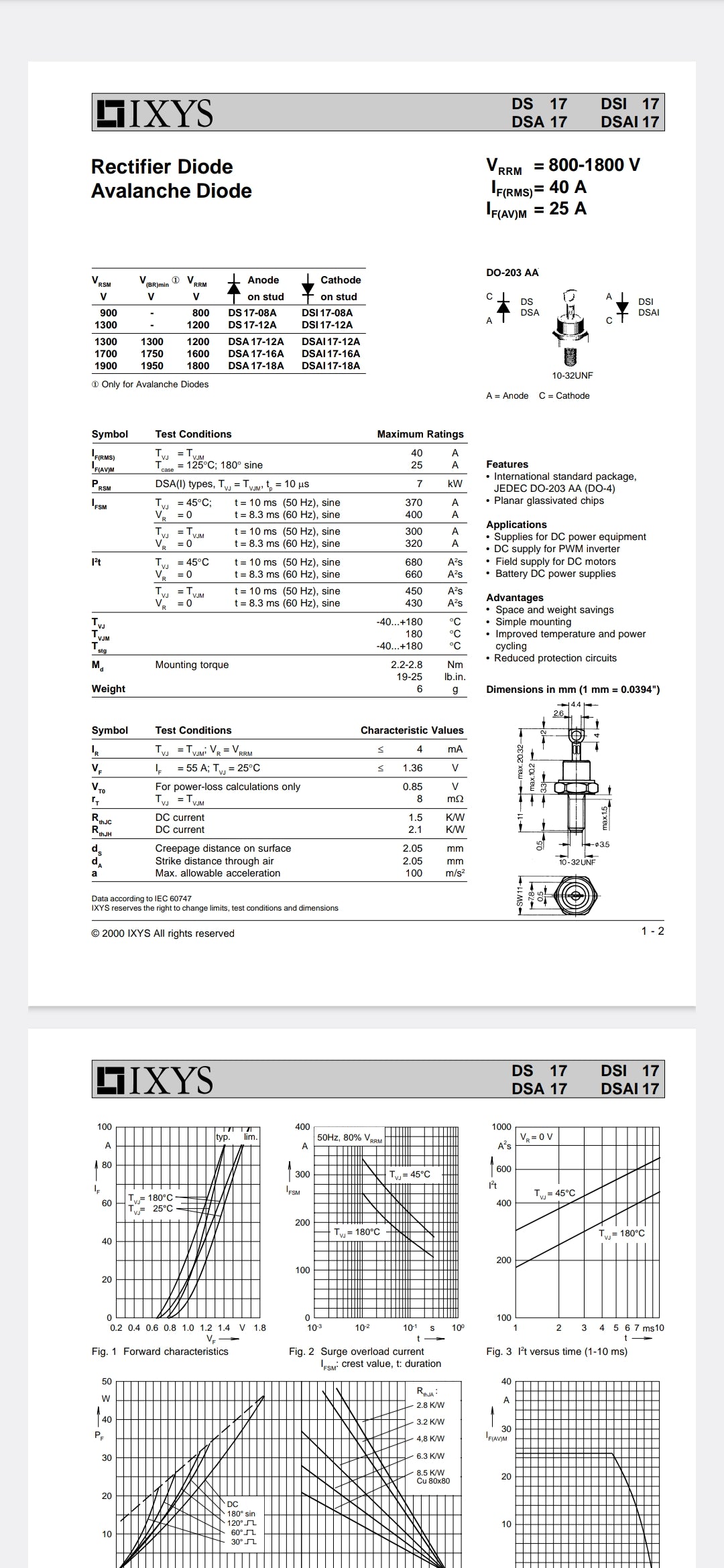 IXYS Rectifier Diode