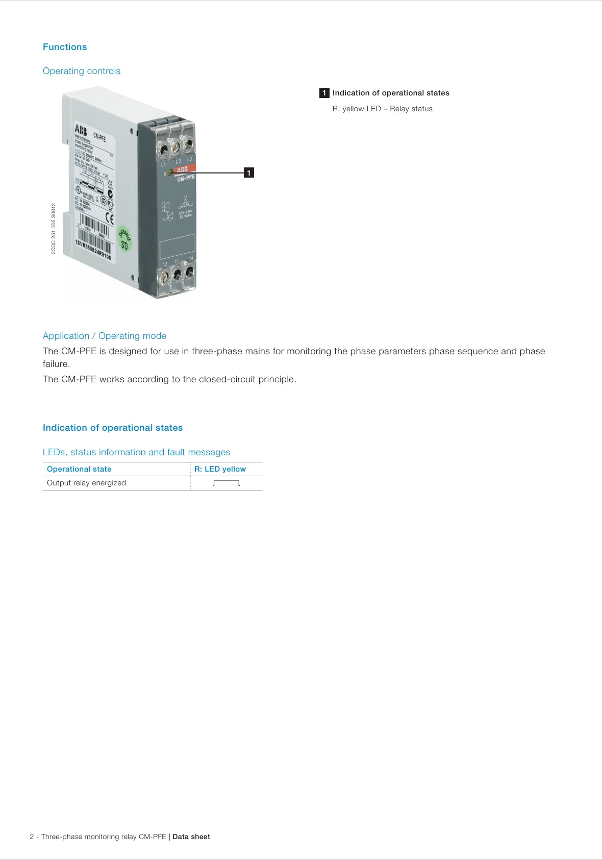 ABB, Phase Sequence Monitoring Relay CM-PFE