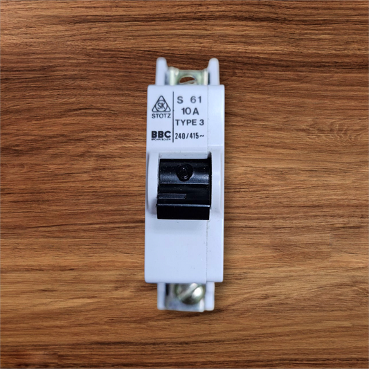 BBC MCB S61, 10A Type 3, 240-415VAC