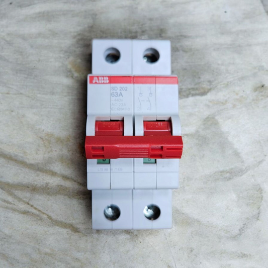 ABB SD202-63A, 2P Pole Isolator Switch
