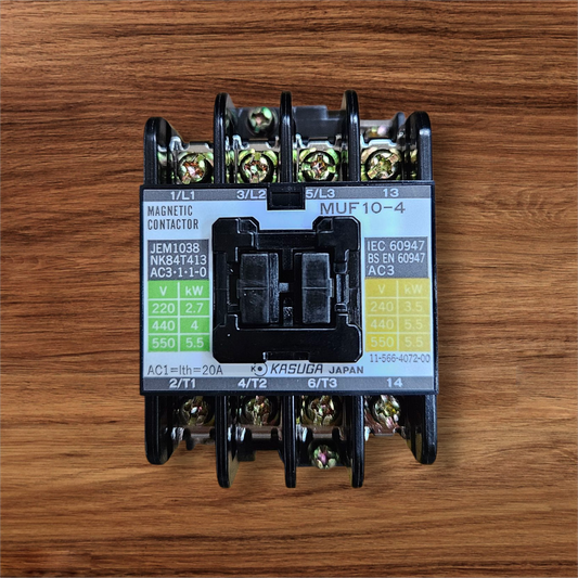 Kasuga Magnetic Contactor, MUF10-4, 230VAC
