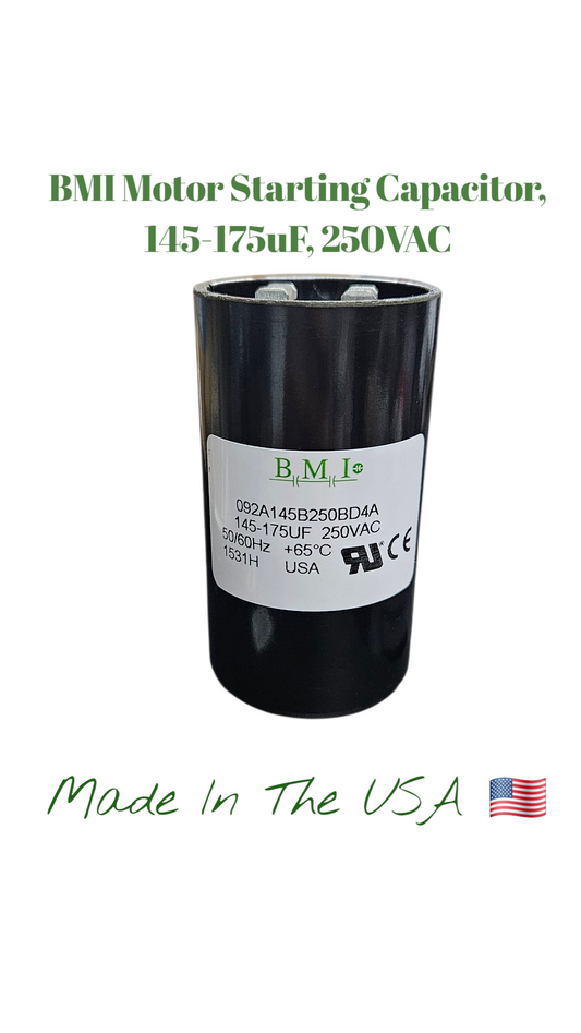 BMI Motor Starting Capacitor 145-175 UF 250VAC