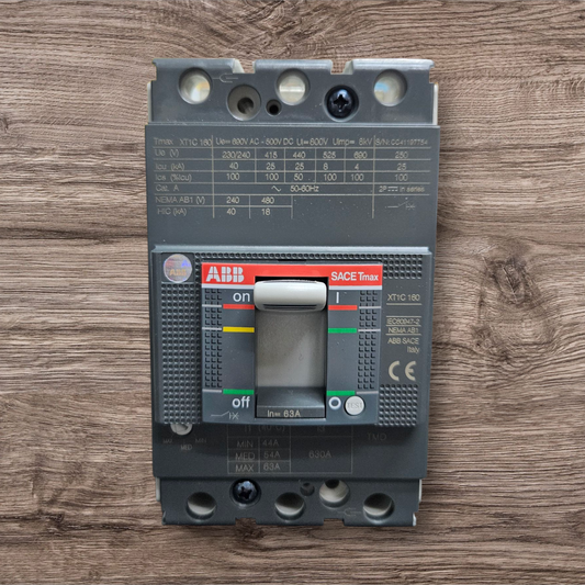 ABB MCCB XT1C 160 3 POLE 63A 25KA