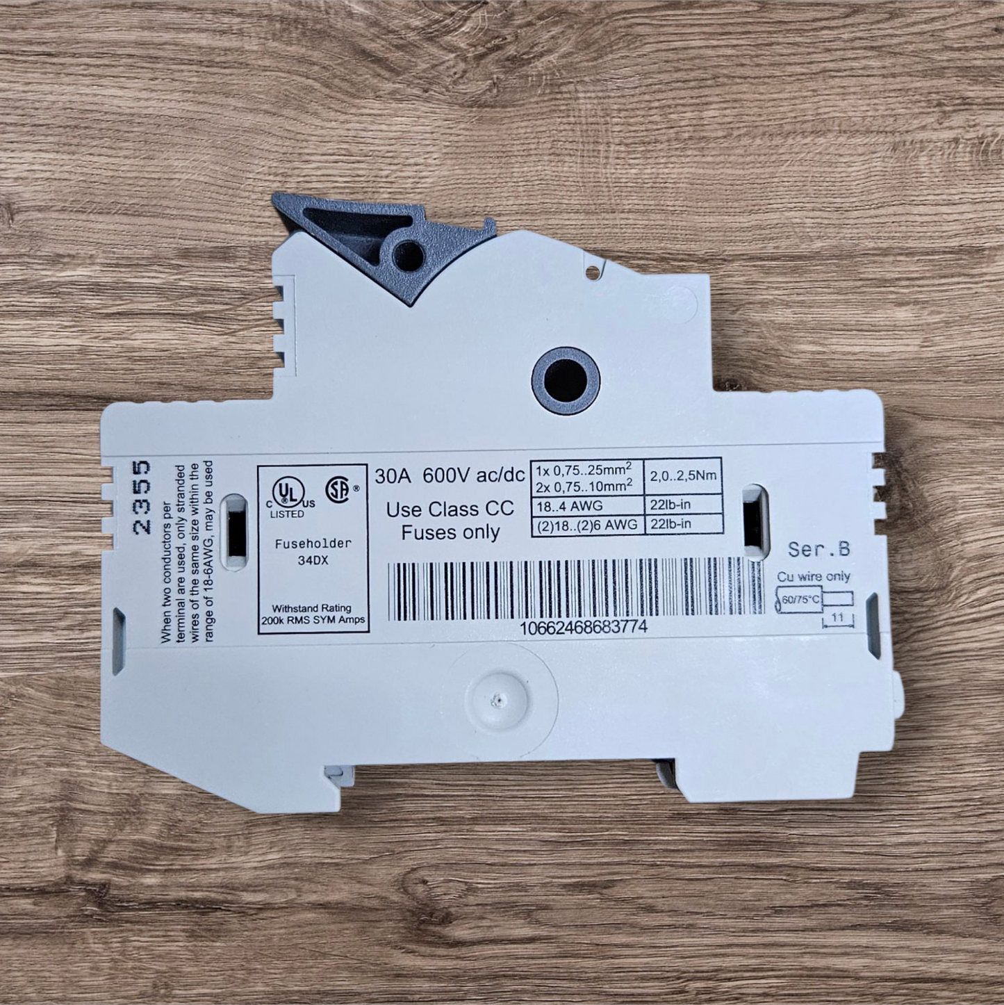 Allen-Bradley Class CC Fuse Holder 1492-FB1C30-L
