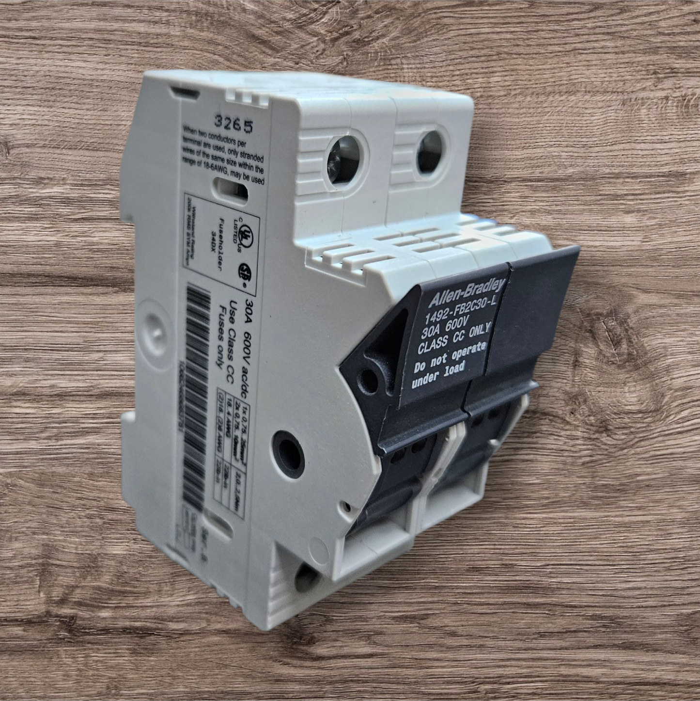 Allen-Bradley Class CC Fuse Holder 1492-FB2C30-L