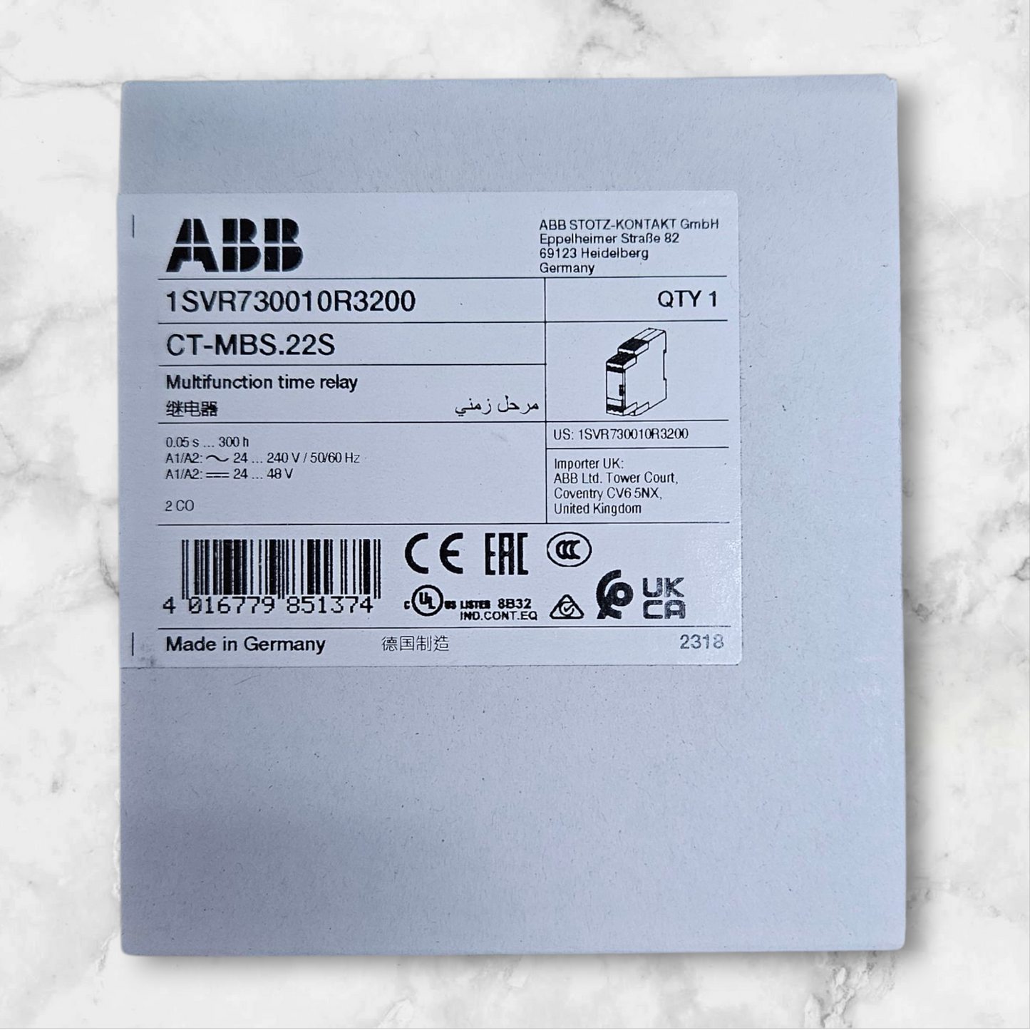 ABB CT-MBS.22S Multifunction Time Relay