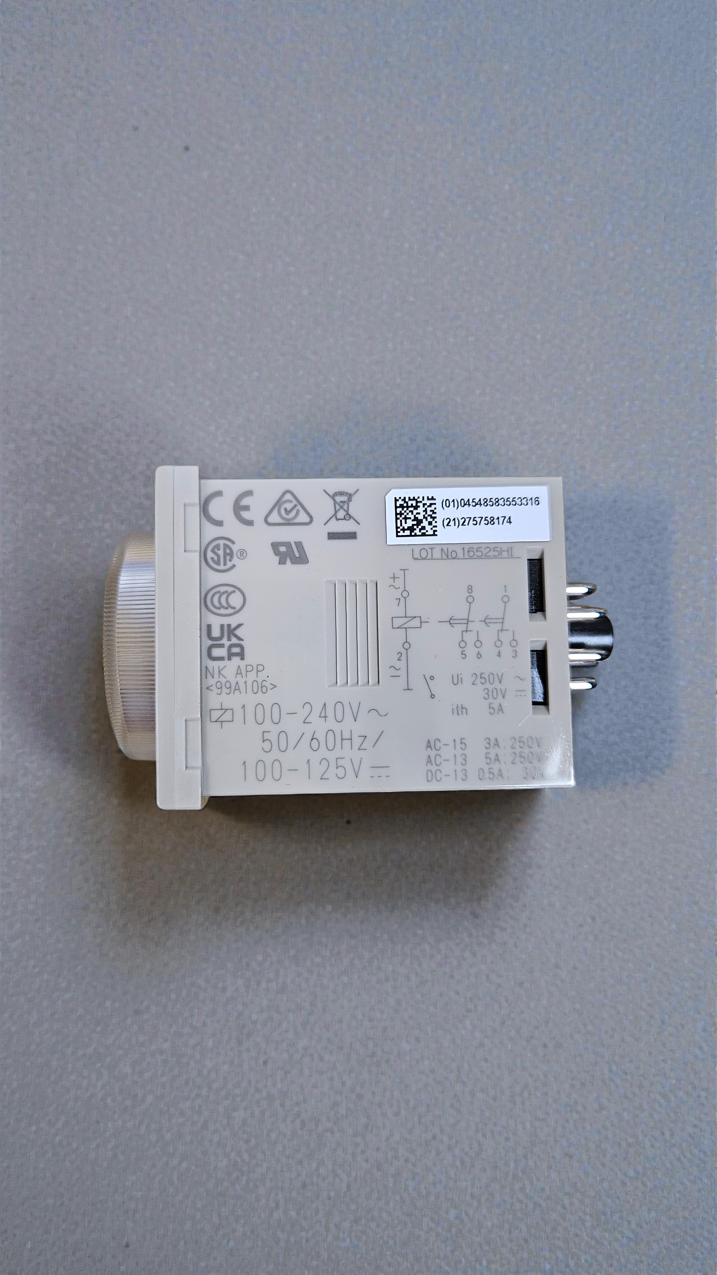 Omron Timer H3CR-A8, 100-240VAC/100-125VDC