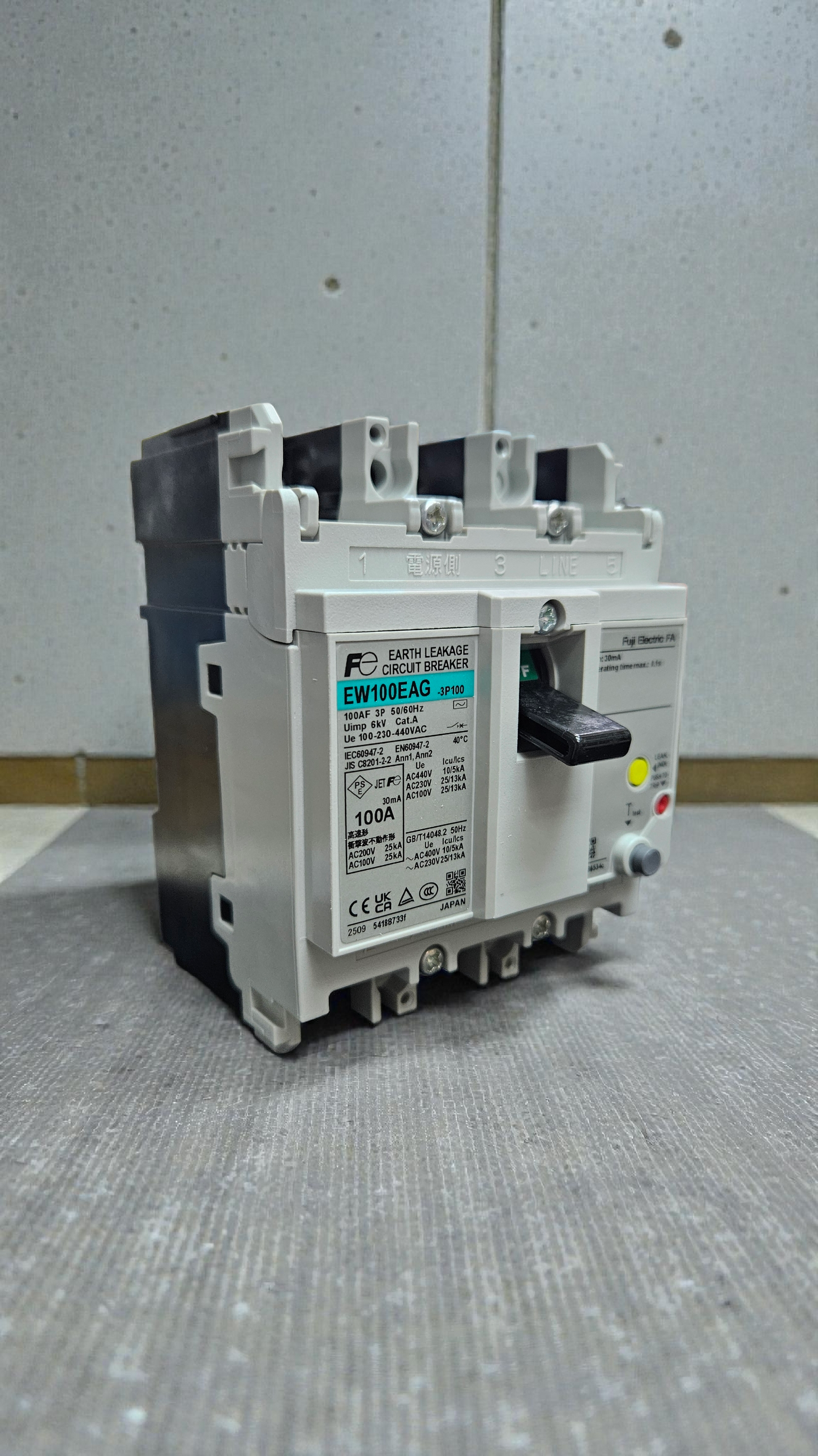 Fuji ELCB, EW100EAG-3P100B, 3 Pole, 100A, 30mA Trip