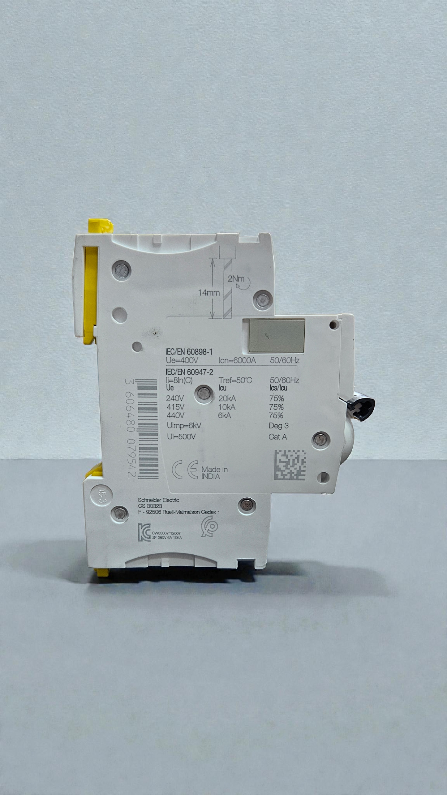 Schneider A9F74206 MCB, IC60N C6, 6kA