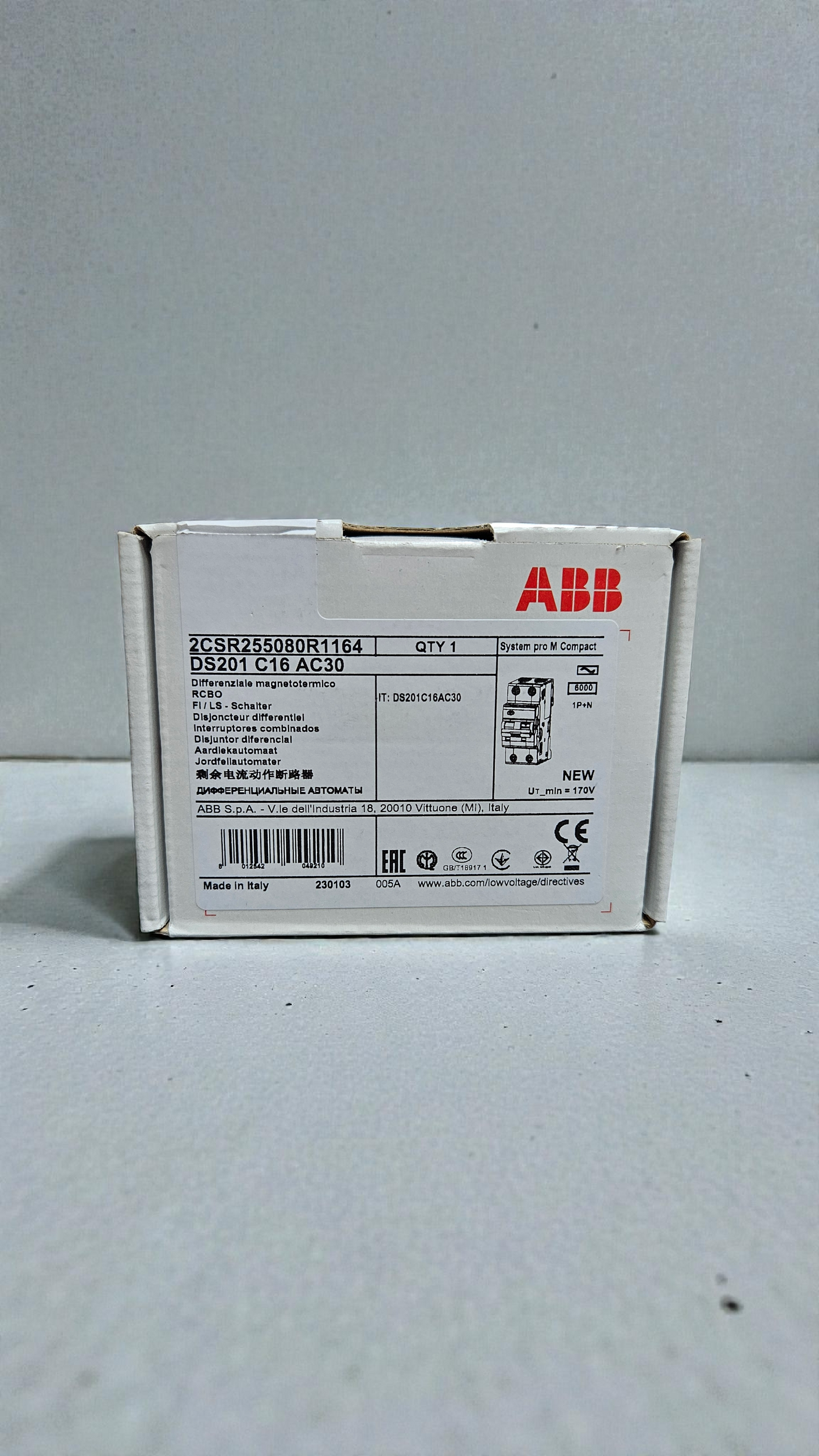 ABB DS201 C16 AC30mA RCBO