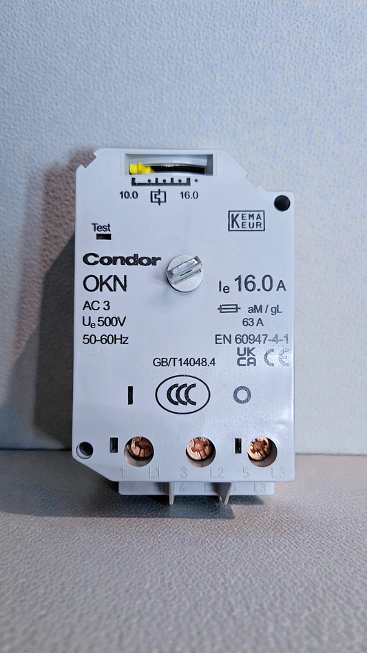 Condor OKN 16A WaterJet Motor Protection Switch