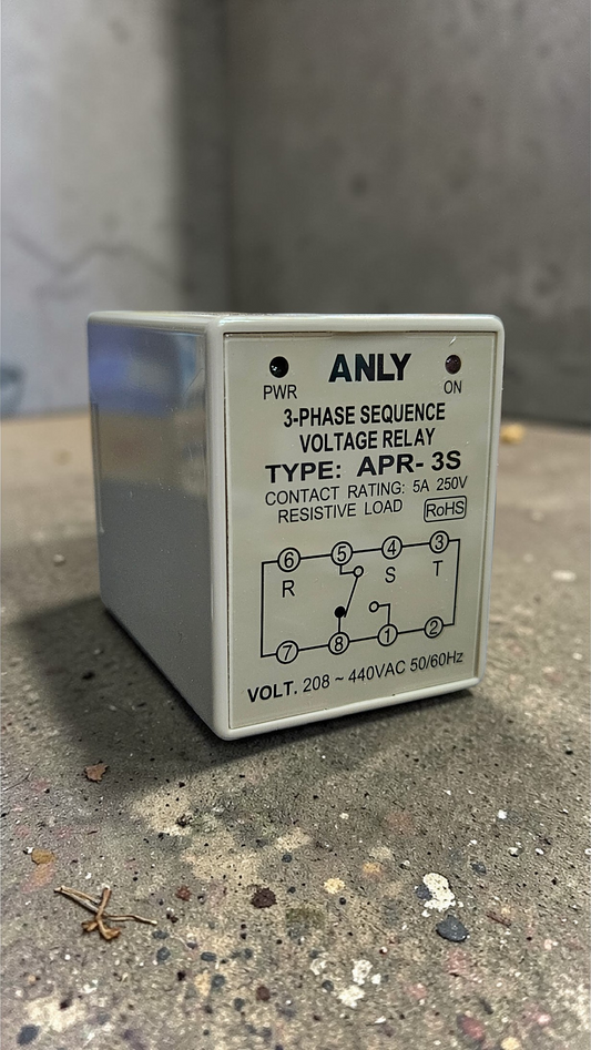 ANLY 3 Phase Sequence Voltage Relay APR-3S, 208~440V