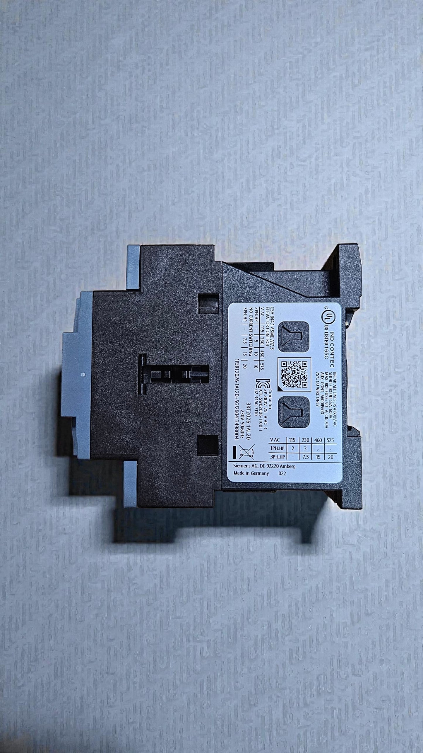 Siemens Magnetic Contactor 3RT2026-1AL20, 230VAC