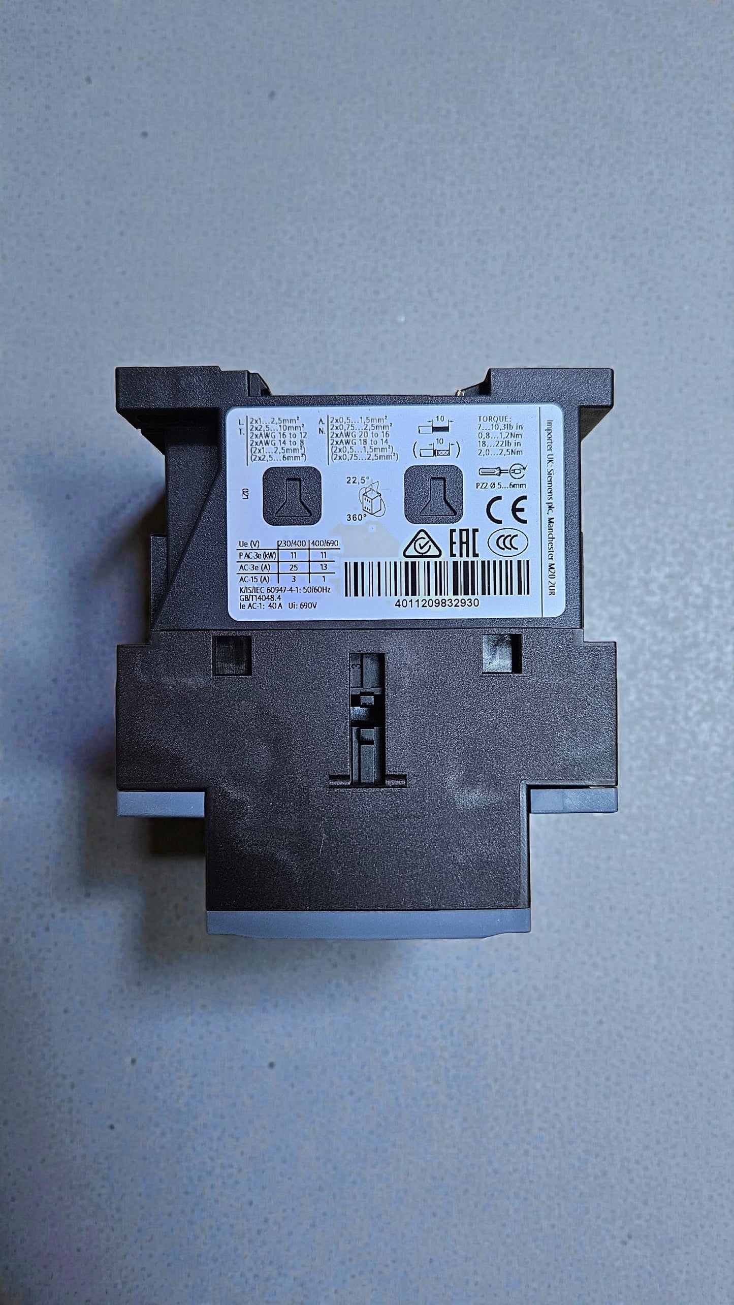 Siemens Magnetic Contactor 3RT2026-1AL20, 230VAC