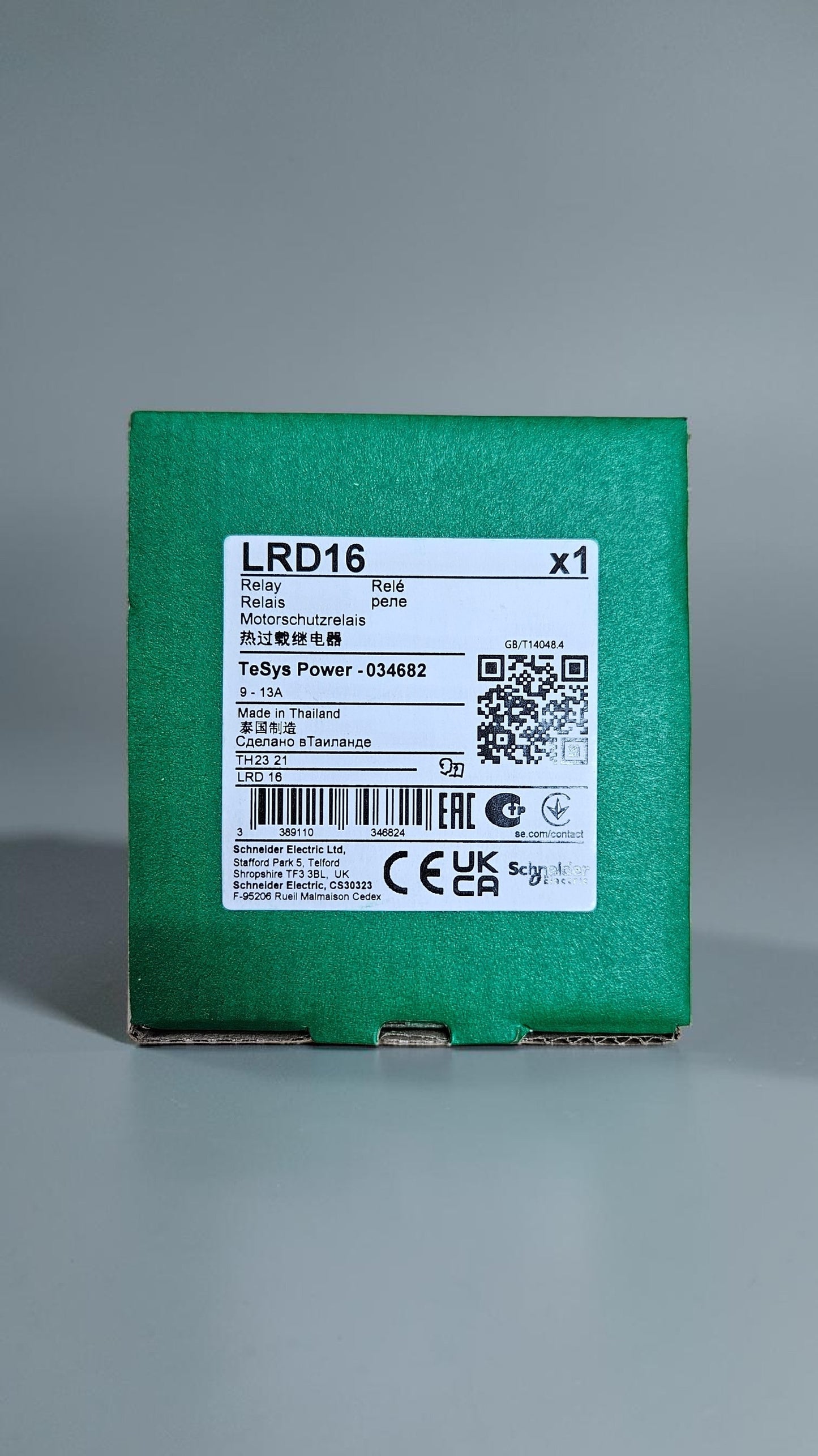 Schneider Overload Relay, LRD16, 9-13A
