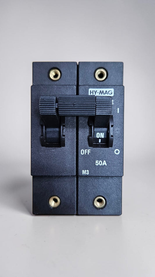 AirPax Circuit Breaker, 2 Pole, 50A, Hydraulic Magnetic Circuit Breaker