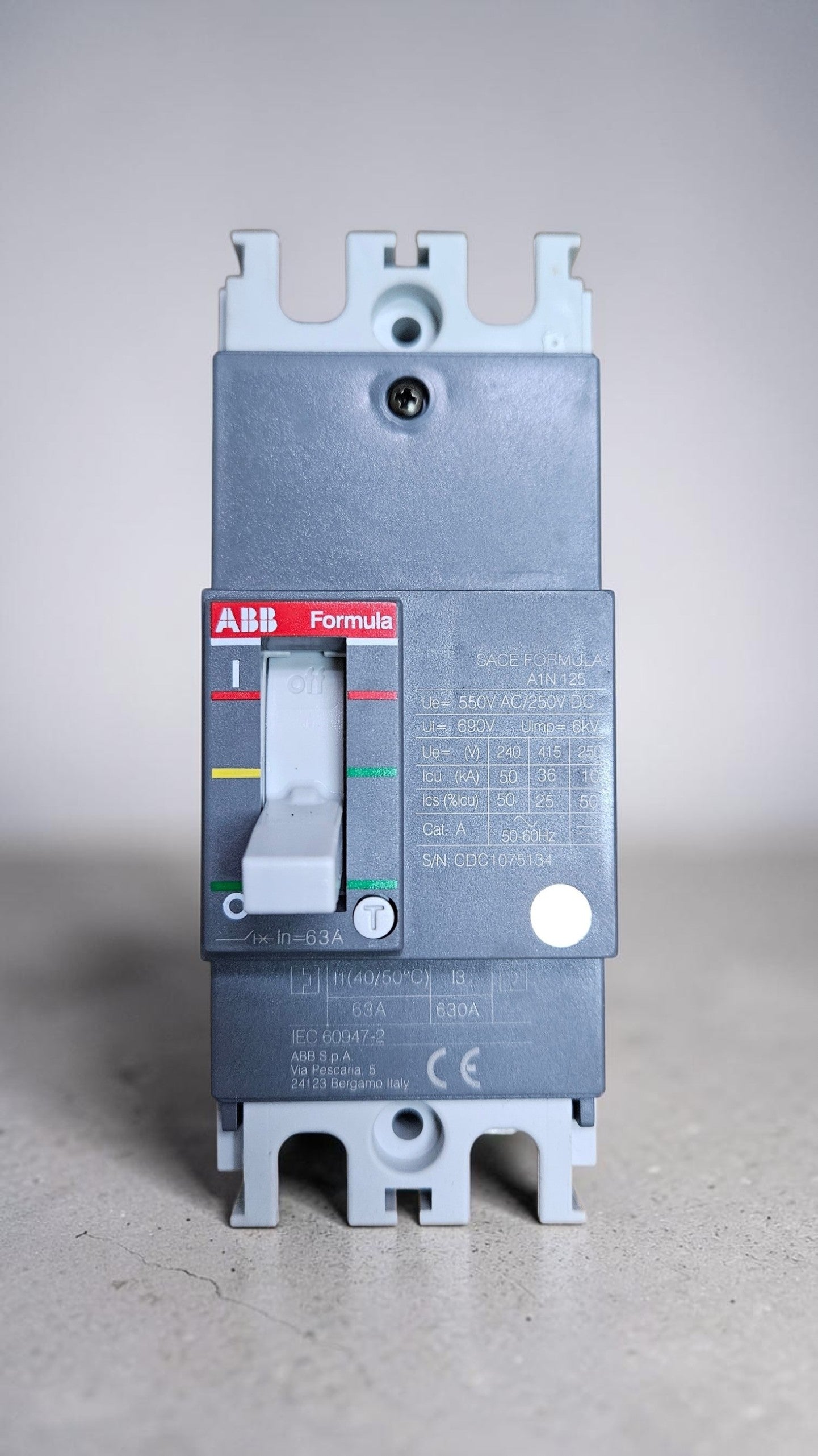 ABB MCCB A1N125 2 Pole 63A
