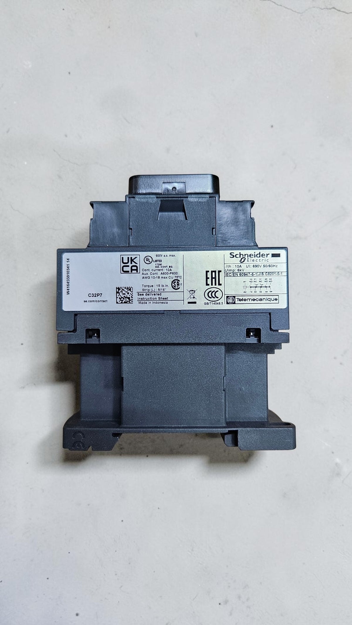 Schneider Auxiliary Contactor CAD32P7, 230VAC, 3NO+2NC