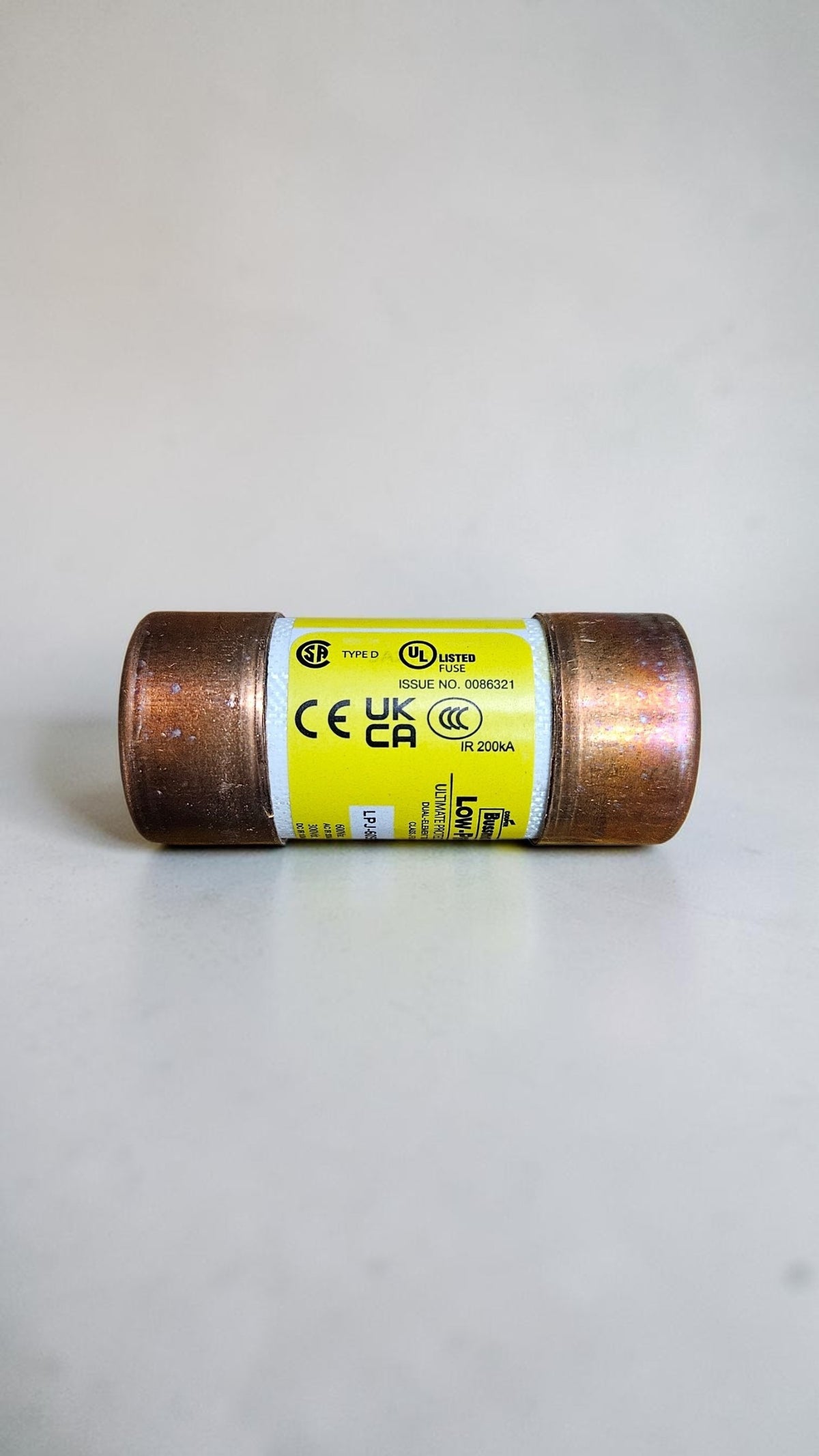Bussmann Fuse, LPJ-60SP, 60A, 600VAC/300VDC, Class J Fuse
