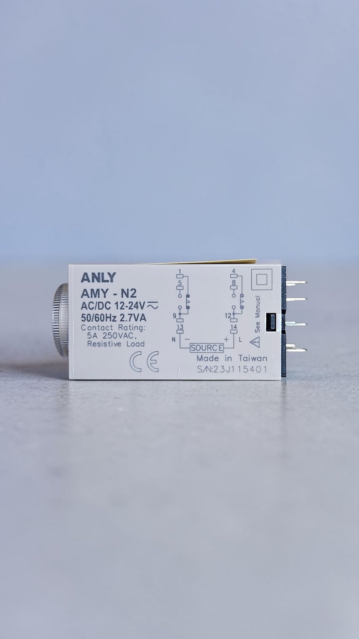 Anly AMY-N2, Multi-Range Analogue Timer, 12-24VAC/DC