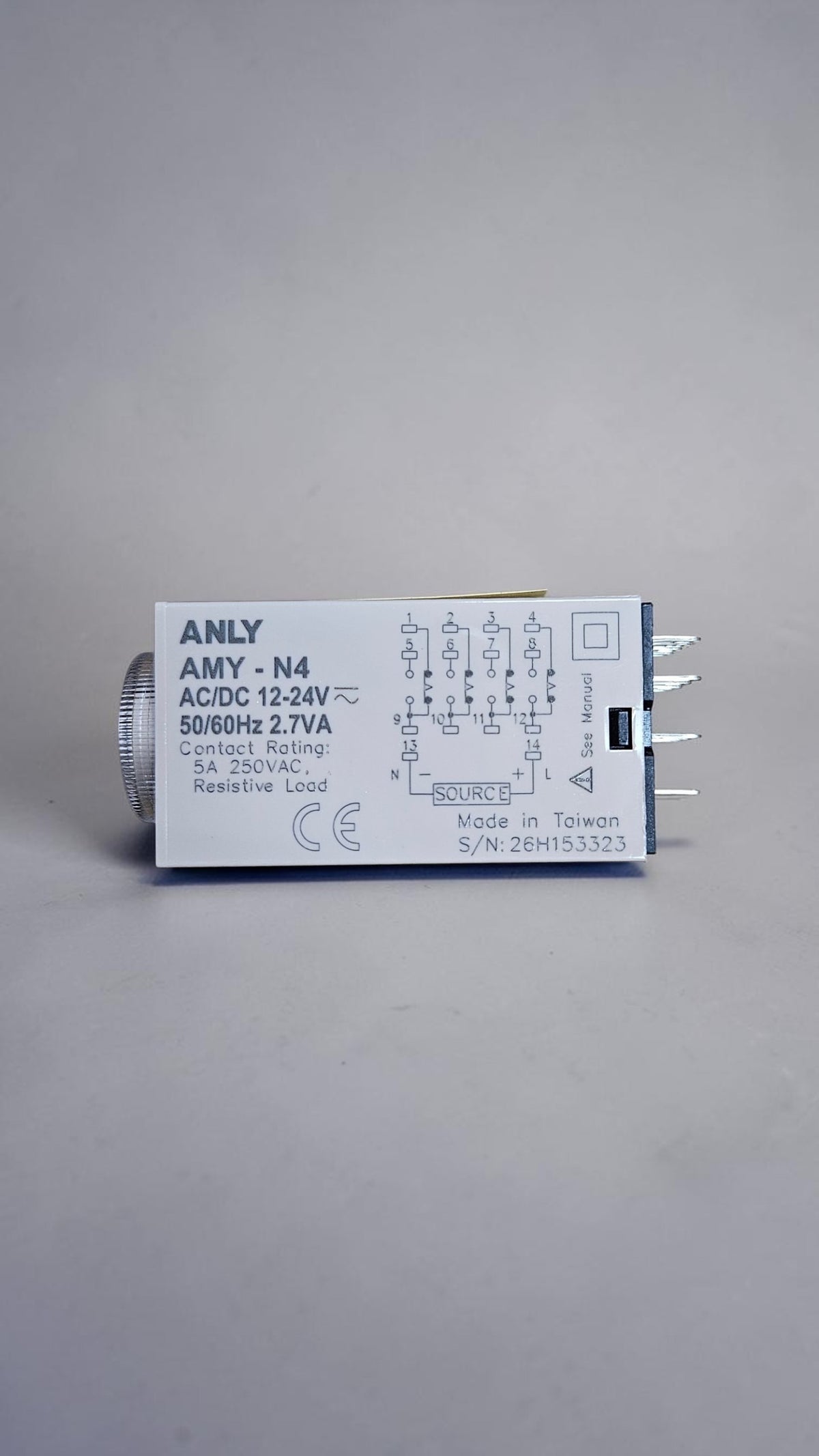 Anly Multi-Range Analogue Timer, AMY-N4, 12-24VAC/DC