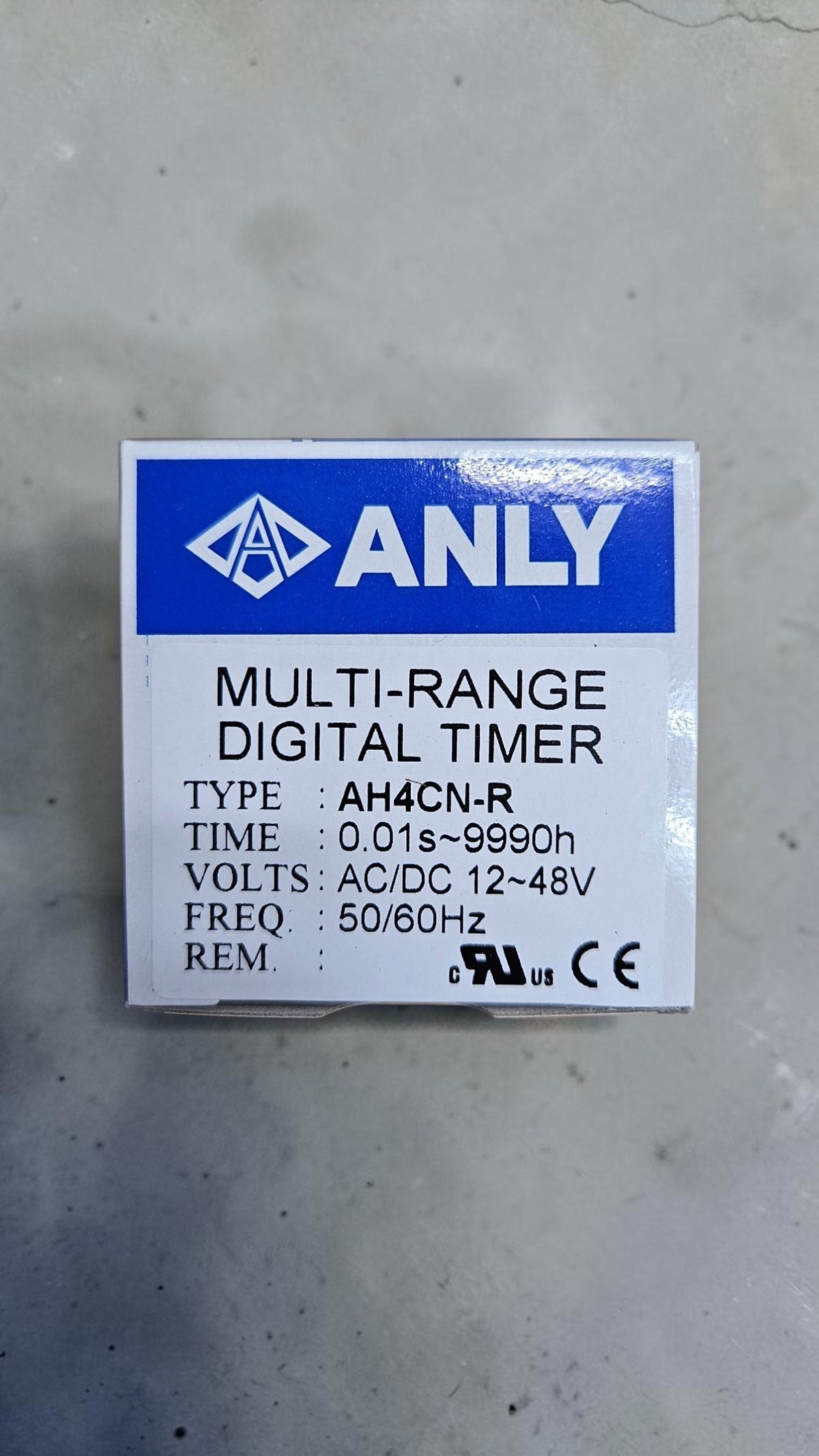 Anly Multi-Range Digital Timer AH4CN-R, 12-48VAC/DC 0.01S~9990H