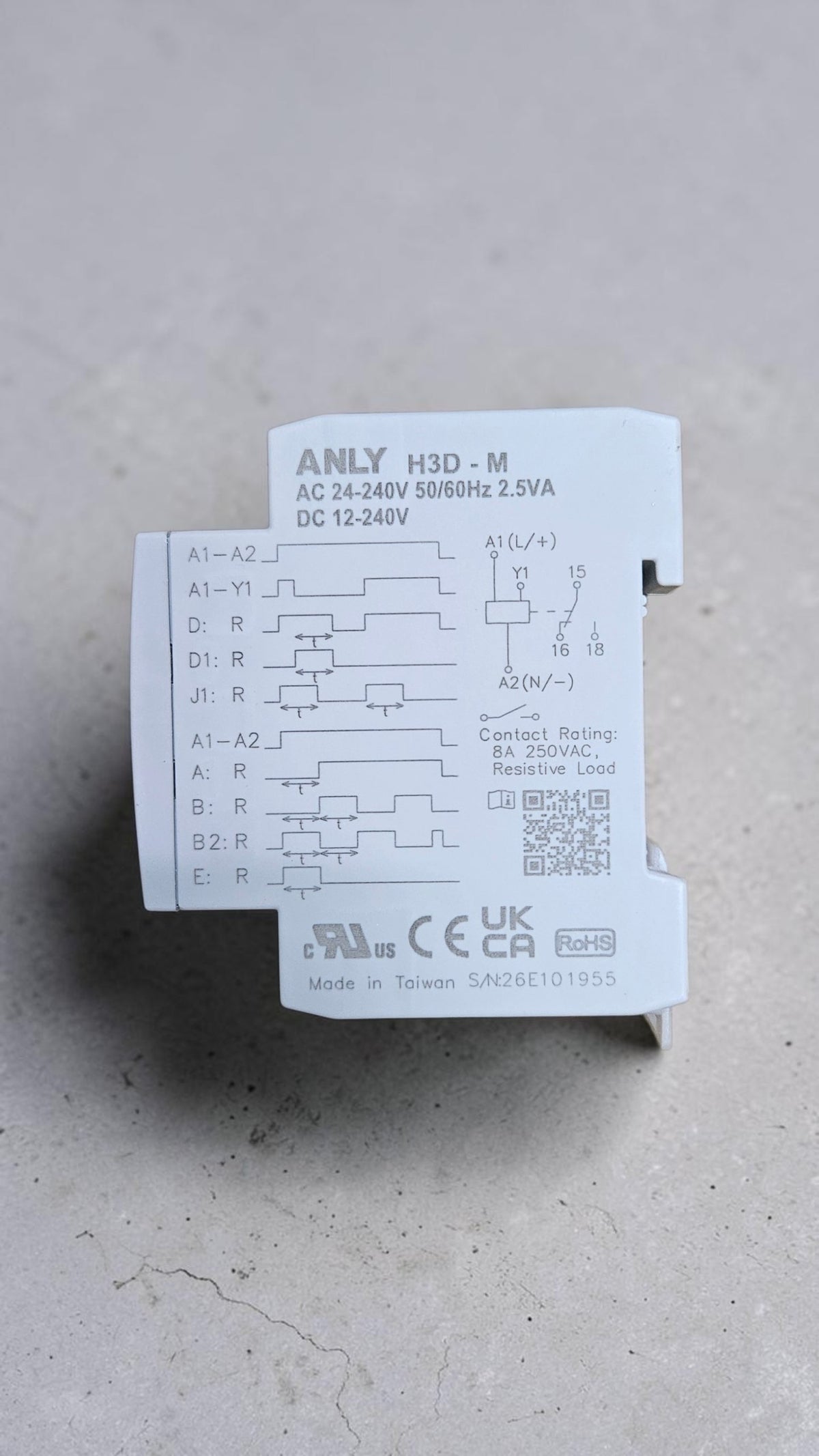 Anly Timer H3D-M, 12-240VAC/DC, 0.01S-100H