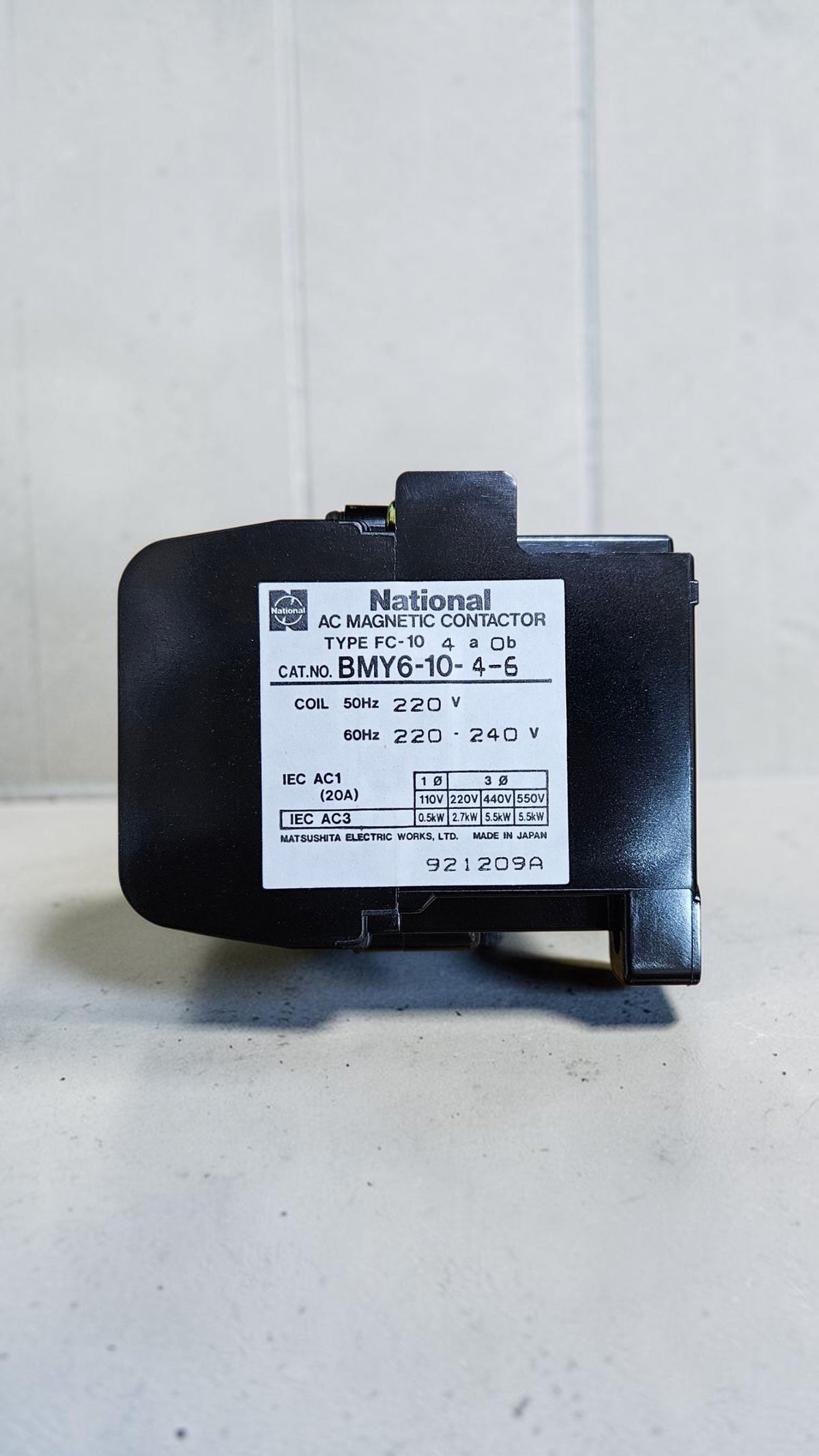 Matsushita FC-10, BMY6-10-4-6, AC Magnetic Contactor, 220-240VAC