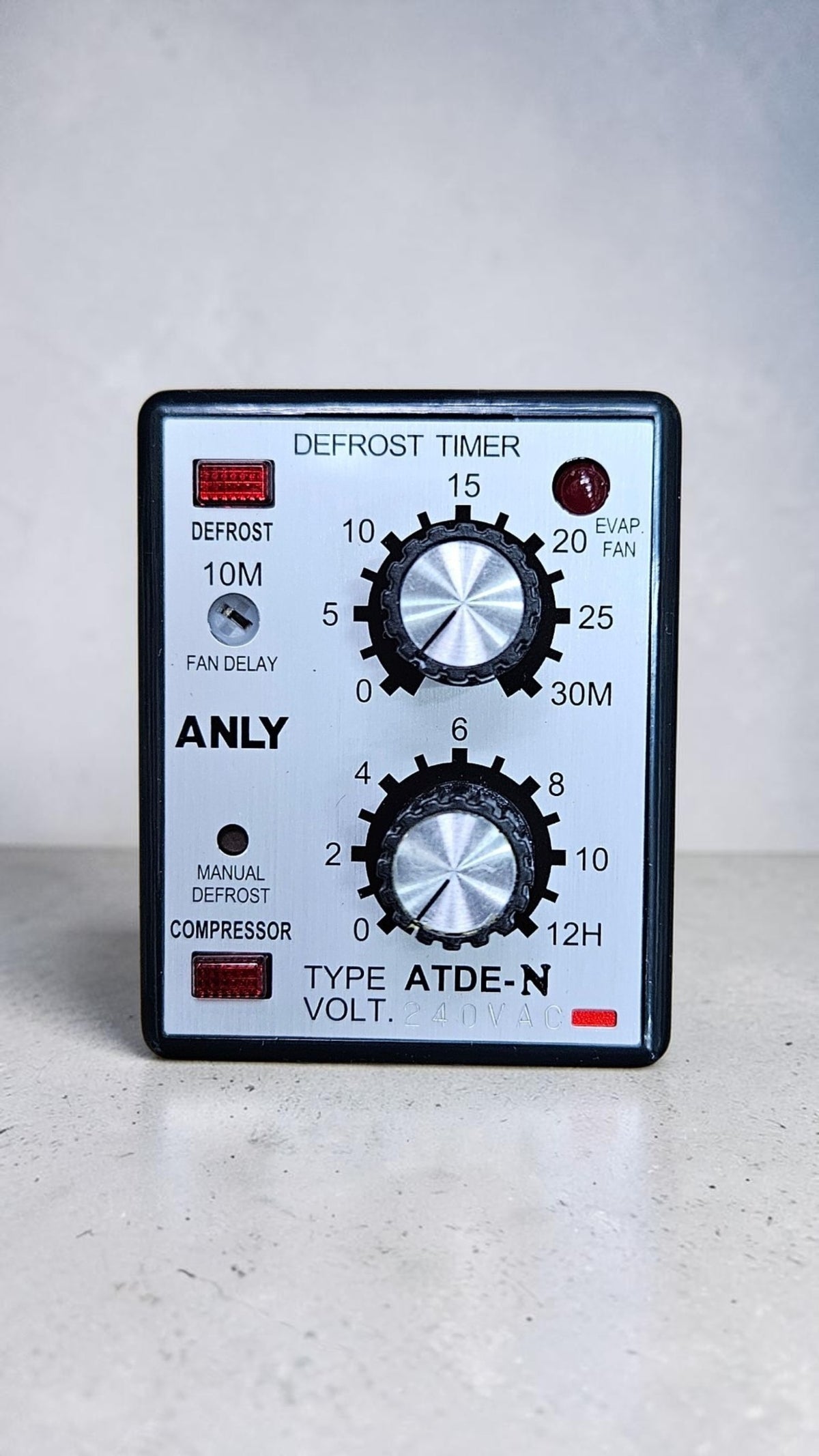 Anly Defrost Timer, ATDE-N, 240VAC, 12H-30M-10M