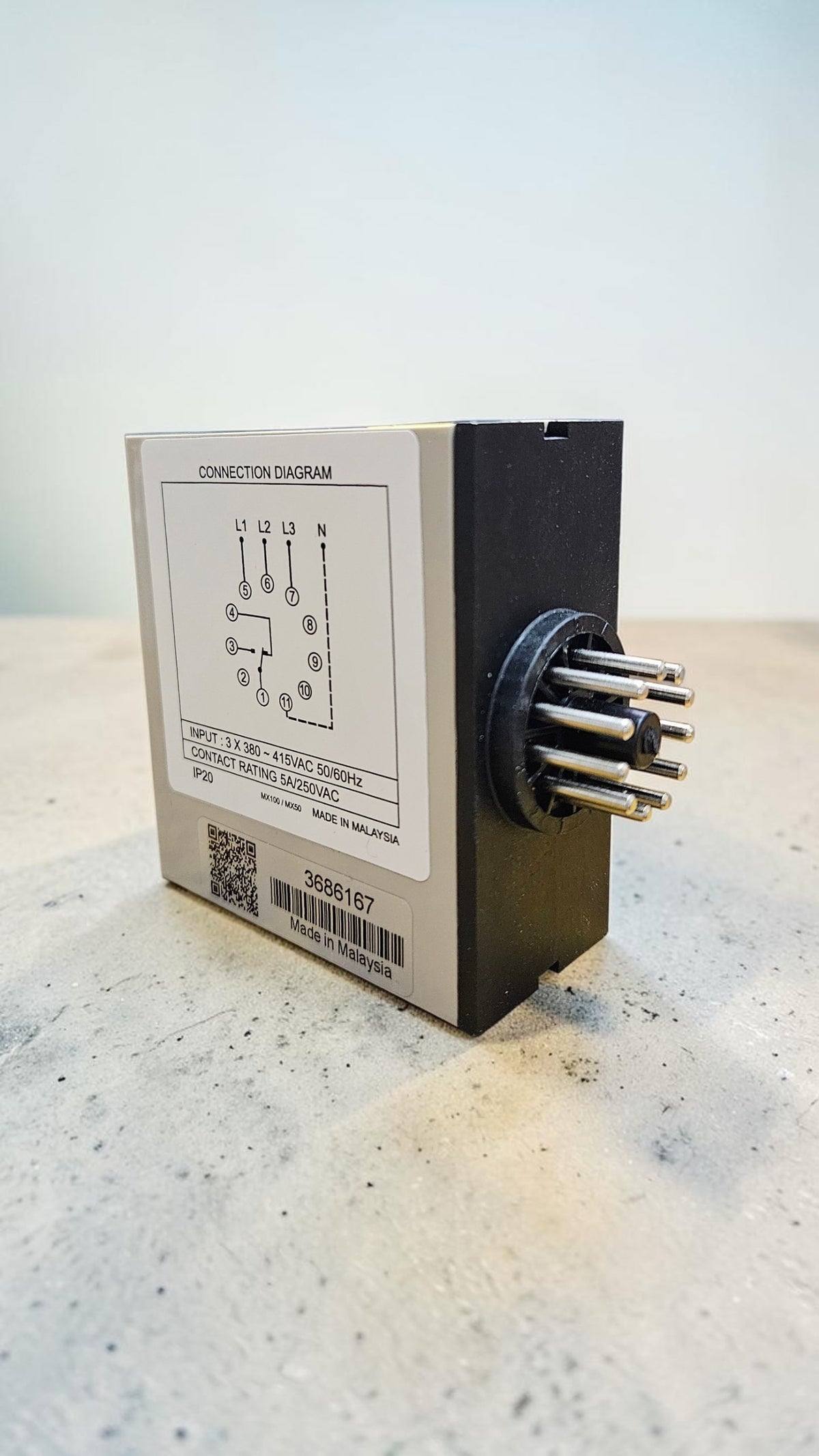 Mikro MX100, 3 Phase Sequence Voltage Relay, 3 x 380-415V