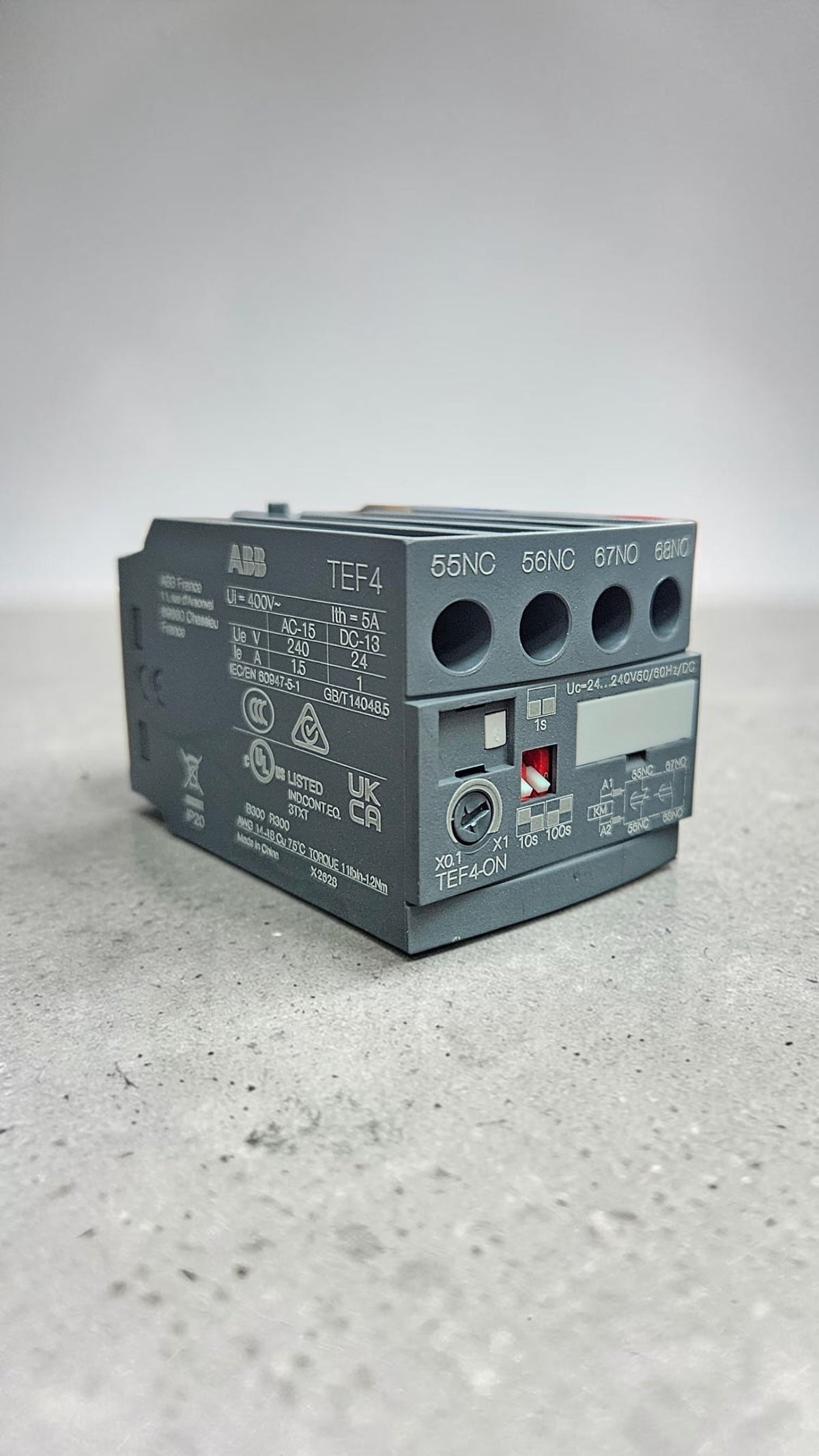 ABB TEF4-ON, On Delay Timer, 24-240VAC/DC