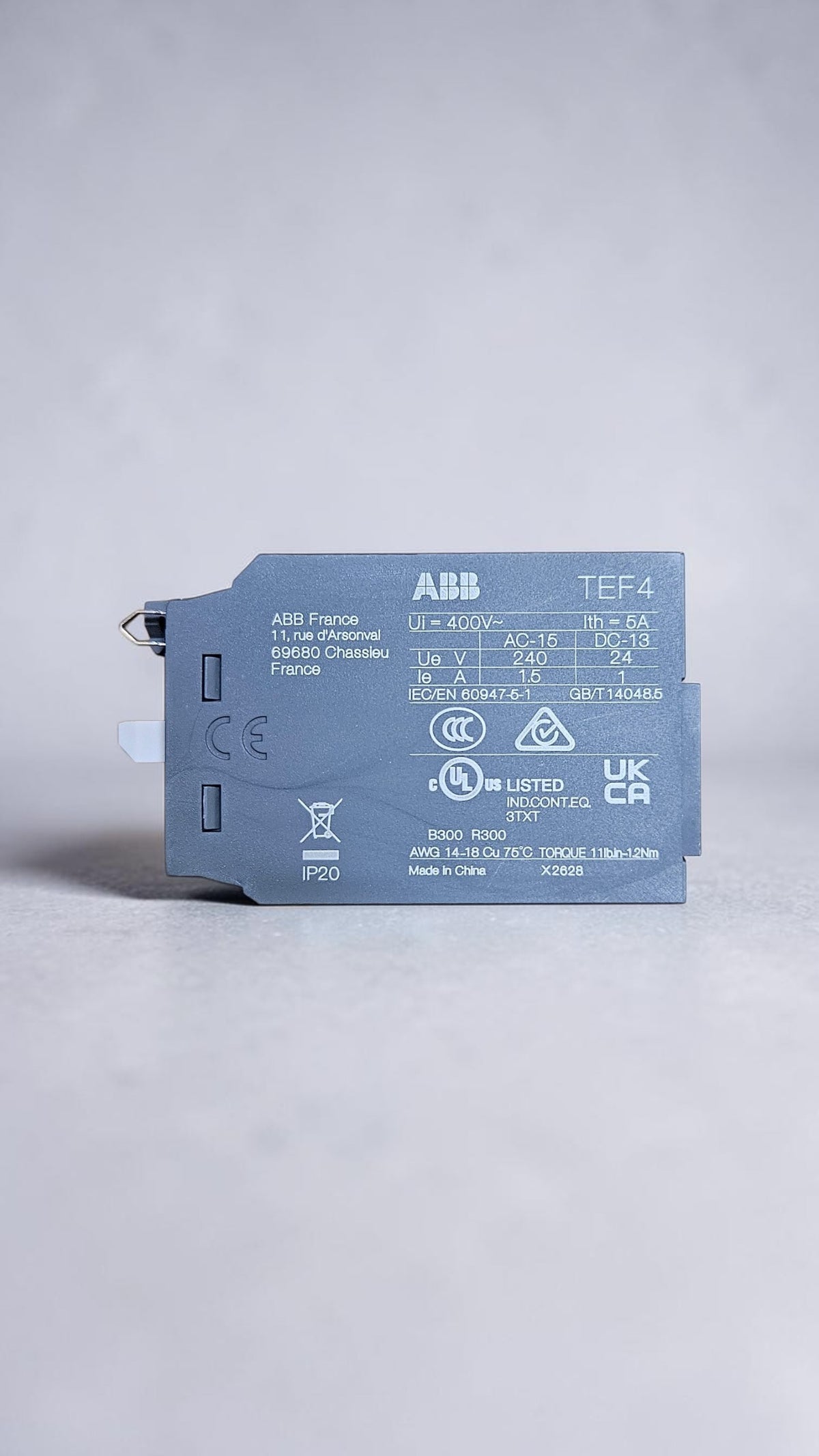 ABB TEF4-ON, On Delay Timer, 24-240VAC/DC