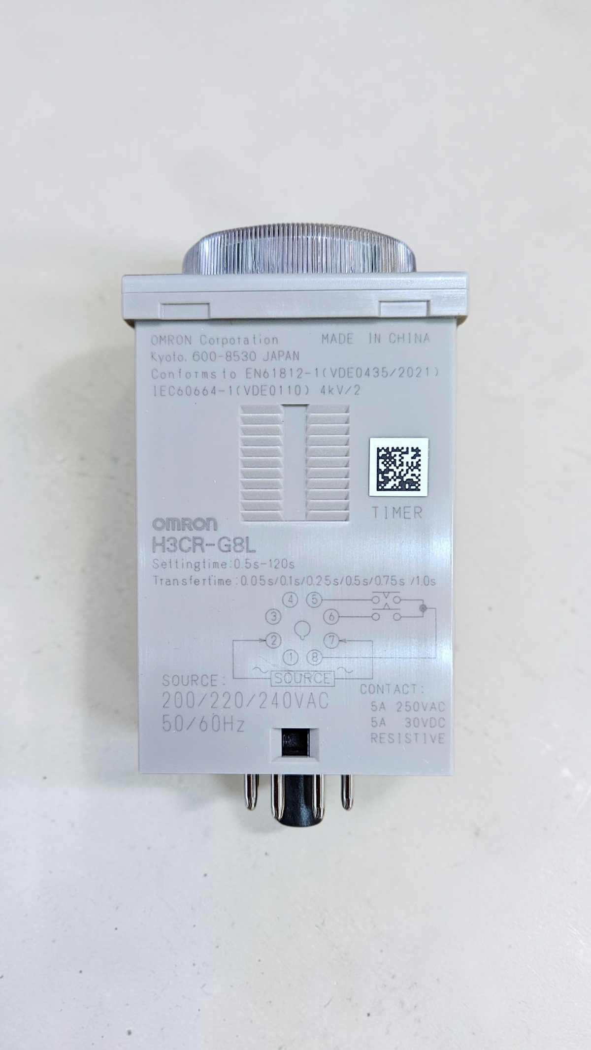 Omron H3CR-G8L Star Delta Timer, 6/12/60/120 S, 220-240VAC